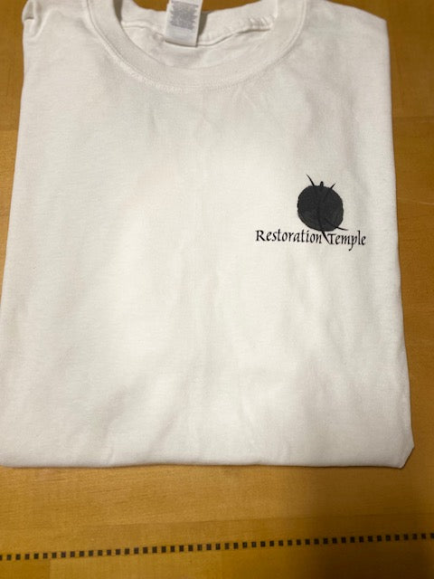 RT White Black and White Logo T-shirt